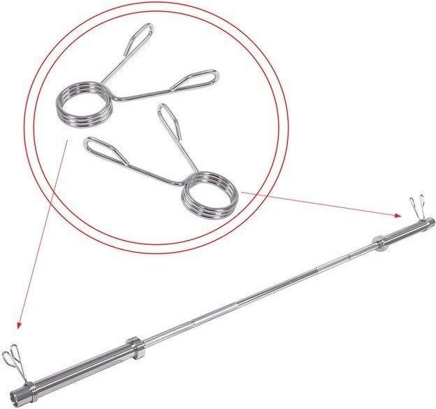 Springos Gryf Prosty Olimpijski 220cm 50mm Zaciski - zdjęcie 5 Springos Gryf Prosty Olimpijski 220cm 50mm Zaciski