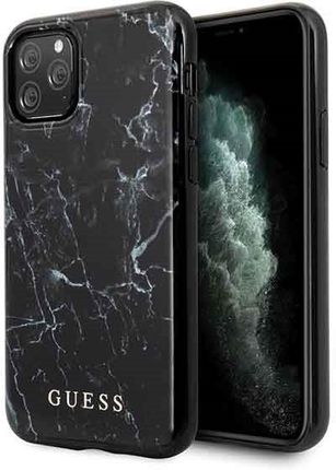 Guess GUHCN58PCUMABK iPhone 11 Pro czarny/black Marble