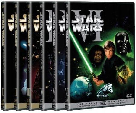 Gwiezdne Wojny: Mroczne widmo / Atak klonów / Zemsta Sithów / Nowa nadzieja / Imperium kontratakuje / Powrót Jedi (Star Wars) Pakiet [6DVD]