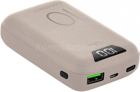 Puro Compact 10000mAh USB-A, USB-C Dove Grey (FCBB100P8ROSE)