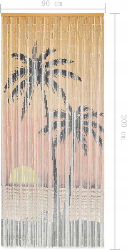 Zasłona na drzwi, bambus, 90 x 200 cm