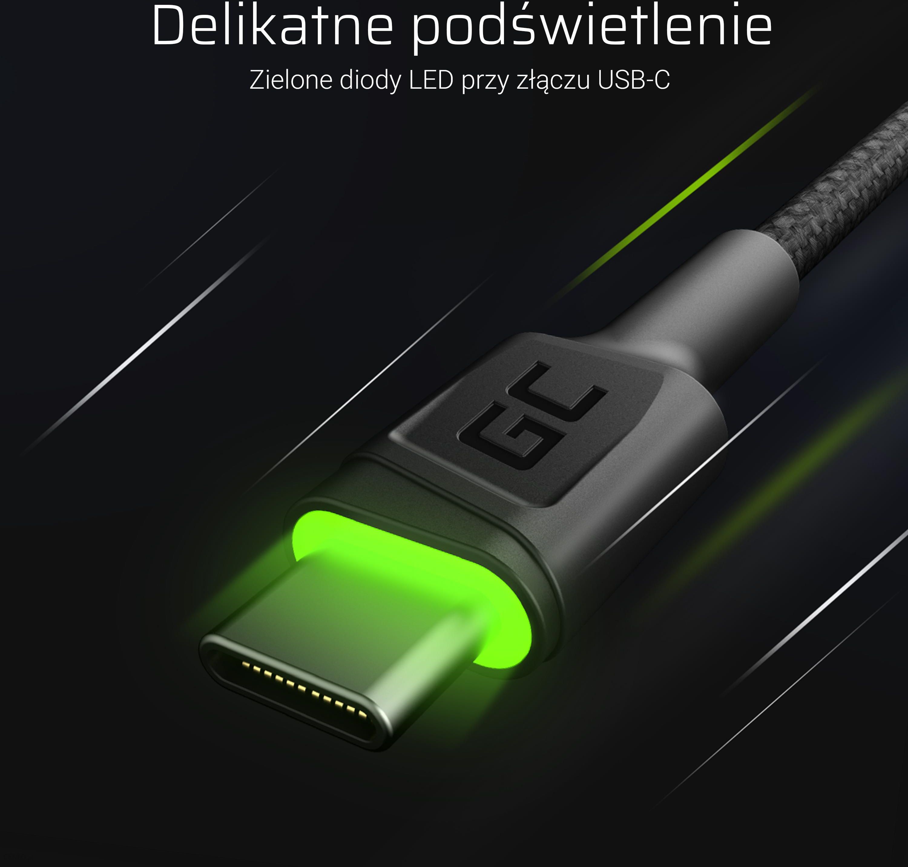 Cable Green Cell GC PoweStream USB-C - USB-C 200cm PD 60W 480 Mbps