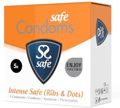 Zdjęcie Prezerwatywy Safe Intense Safe Condoms Rib Nop 5Pcs - Gliwice