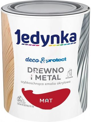 Jedynka Deco&Protect Drewno I Metal Mat, Czerwony 0,7L