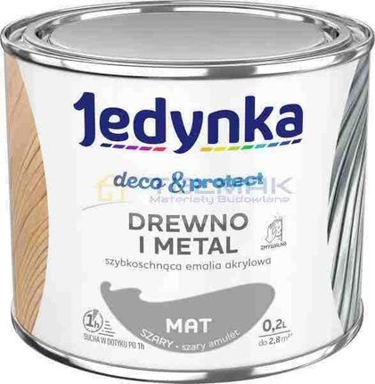 Jedynka Deco & Protect Drewno I Metal Mat Szary 0,2L