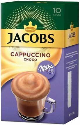 Jacobs Cappuccino Choco Milka Rozpuszczalny Napój Kawowy Z Czekoladą 8szt x 18G