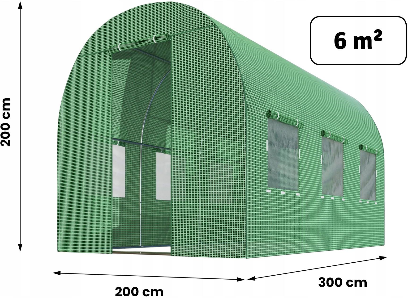 Tunel Foliowy Ogrodowy Szklarnia 2x3m Folia 6m2