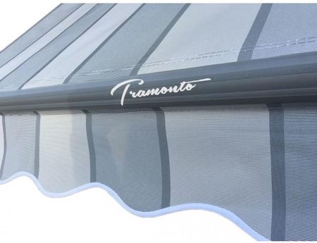 Tramonto Markiza Tarasowa Antracyt 200x150 Szare Pasy Premium