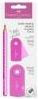 Faber-Castell Zestaw Jumbo Sparkle Pearly&Sleeve Ołówek+Temperówka+Gumka) Różowy