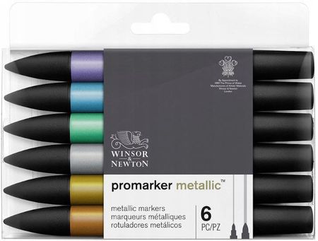 Winsor & Newton Promarkery Metallic 6 Sztuk