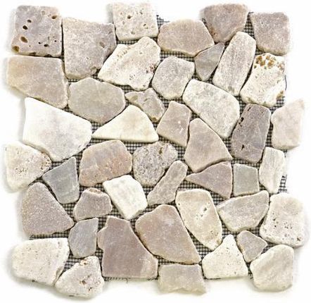 Garth Mozaika Z Naturalnych Kamieni Ozdobnych Na Siatce Kremowa 1 M2