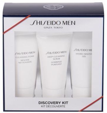 Shiseido Men Zestaw Żel Do Twarzy Hydro Master 30 Ml + Pianka Do Mycia 30 Ml + Peeling Do Twarzy 30 Ml