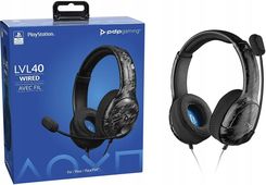 PDP LVL40 PS4/PS5 czarne CAMO 051-108-EU-CAM