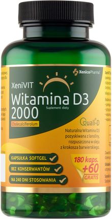 XeniVIT Naturalna Witamina D3 2000 240 kaps.