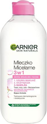 Garnier Skin Naturals Mleczko micelarne 3w1 dla skóry wrażliwej 400 ml