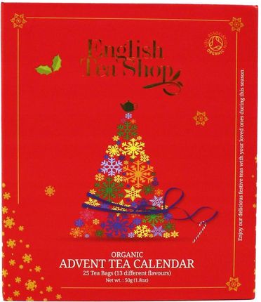 English Tea Shop Red Book Herbatka Bio Kalendarz Adwentowy 25 Piramidek