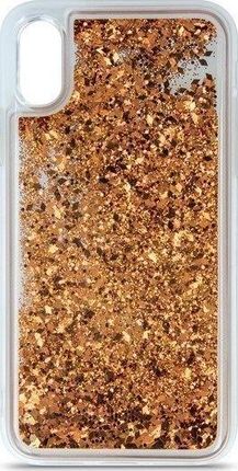 Case Etui Liquid Glitter Tpu Huawei P20 Lite 2019 Złoty Standard