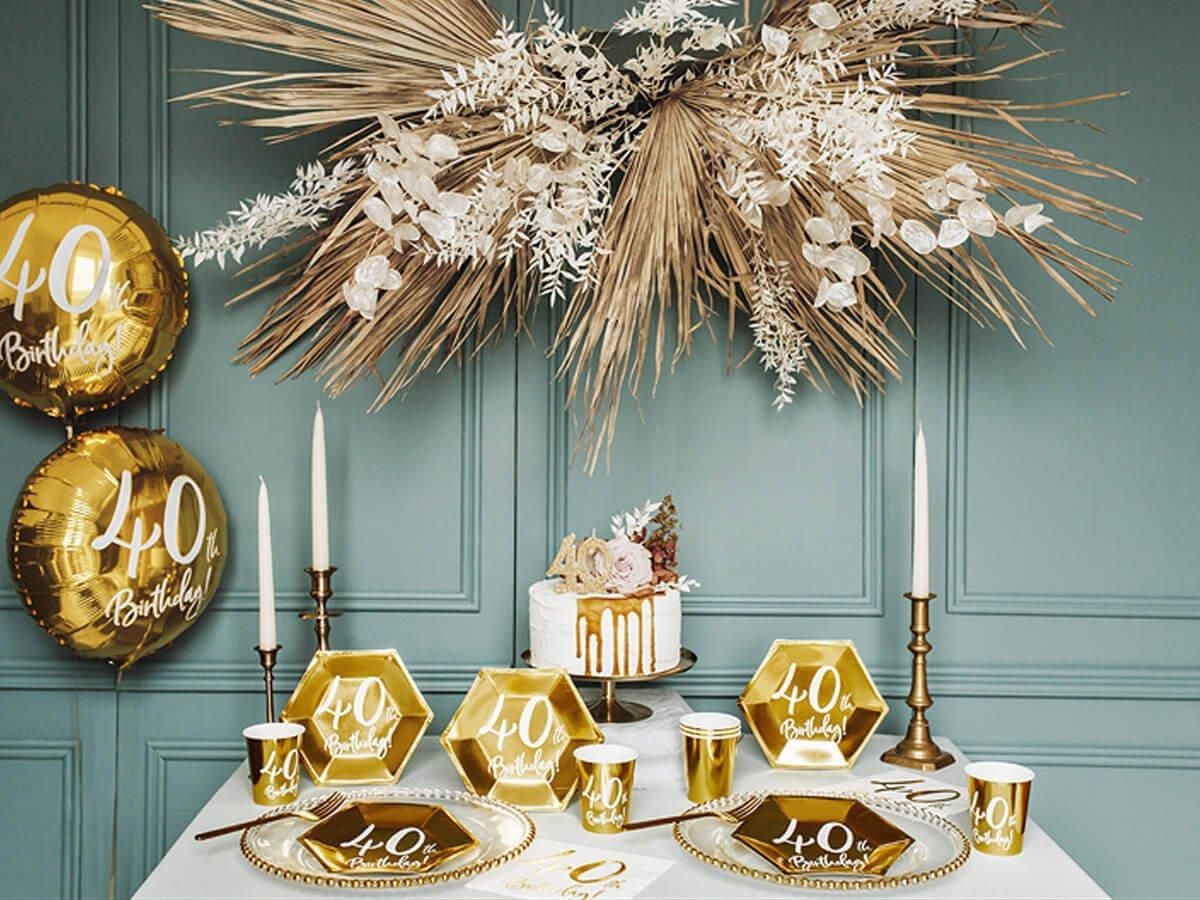 Party Deco Talerzyki Na Czterdzieste Urodziny Złote 20Cm 6Szt - zdjęcie 6 Party Deco Talerzyki Na Czterdzieste Urodziny Złote 20Cm 6Szt