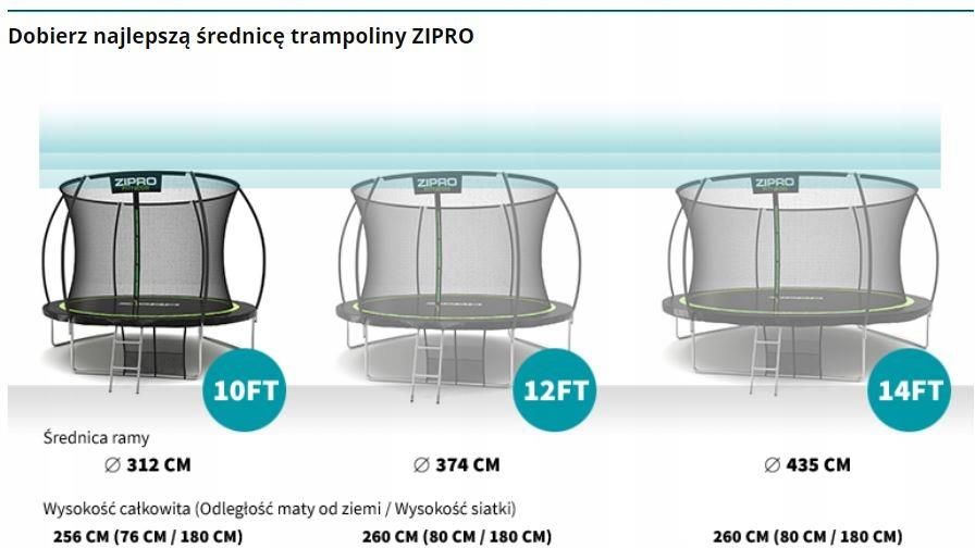 Zipro Trampolina Jumpin 10ft 312cm Ceny I Opinie Ceneo Pl