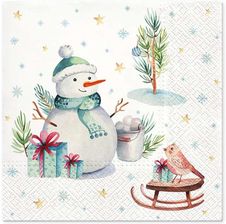 Zdjęcie Paw Serwetki Uroczy Bałwan 33Cm 20Szt - Stęszew