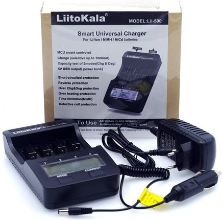 Ładowarka akumulatorów LiitoKala Lii-500 Li-Ion AA