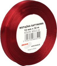 Zdjęcie Wstążka Dekoracyjna Satynowa 12Mm32M Ciemnoczerwona - Barcin