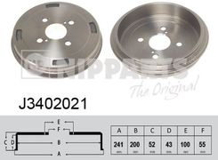 Zdjęcie KOMPLET BĘBNÓW HAMULCOWYCH [NIPPARTS] J3402021 - Sosnowiec