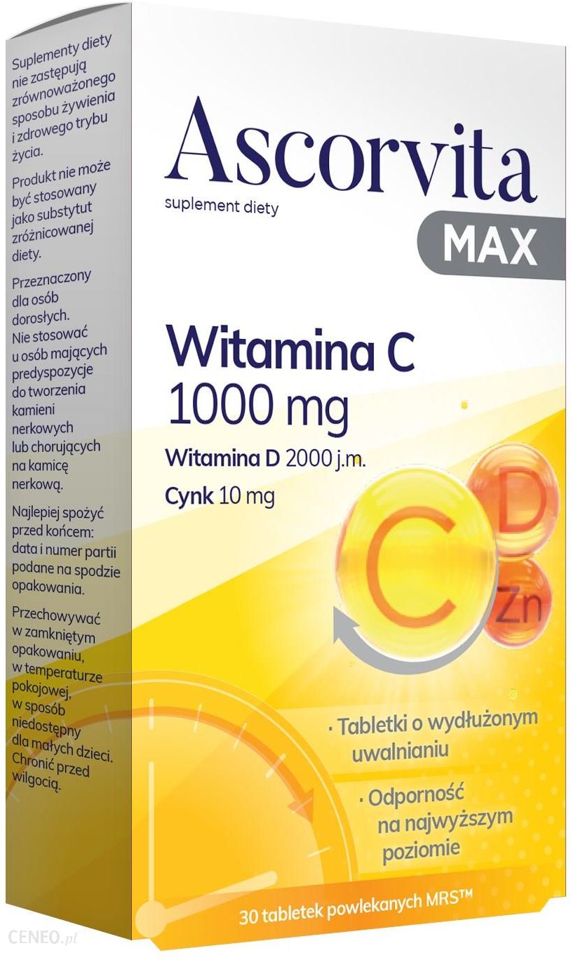 Ascorvita Max 30 tabletek powlekanych
