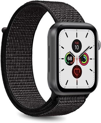 PURO Apple Watch Band - Nylonowy pasek do Apple Watch 42 / 44 mm (Czarny)