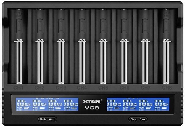 XTAR ŁADOWARKA DO AKUMULATORÓW CYLINDRYCZNYCH LI-ION I NIMH  VC8 