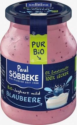 Paul Sobbeke Jogurt Jagodowy słoik Bio 500g