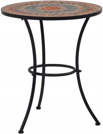 Mozaikowy stolik bistro, pomarańczowo-szary, 60 cm