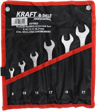 Kraft&Dele Zestaw Kluczy Płasko-Oczkowych 6 El. 8-21Mm KD10925