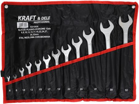Kraft&Dele Zestaw Kluczy Płasko-Oczkowych 12 El. 6-32Mm KD10926
