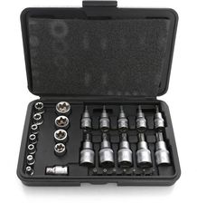 Kraft&Dele Zestaw Bitów I Nasadek Torx 30 Szt.1/2'' 1/4'' 3/8'' KD10242
