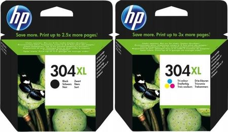 HP 304XL Czarny + Kolor (N9K08AE + N9K07AE)