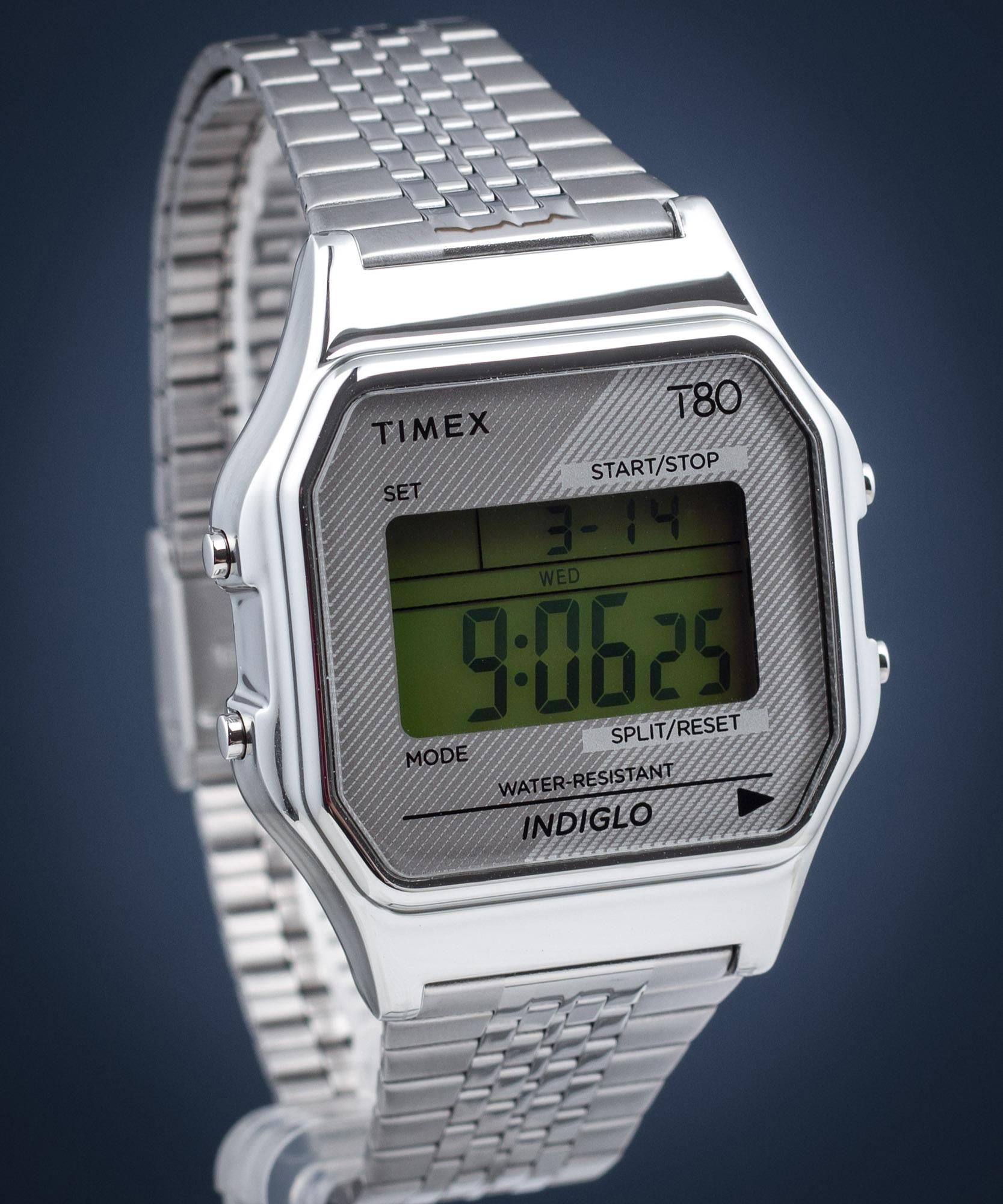 時計 TIMEX T80 TW2R79300 TIMEX T80 34mm Stainless Steel Bracelet Watch TW2R79300