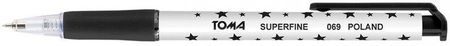 Długopis Automatyczny 06933 Gwiazdki Czarny Toma