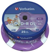 Nośnik danych  Verbatim DVD+R DL 8.5GB 8x Printable (cake box, 25szt) - zdjęcie 1