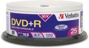 Verbatim DVD+R 4,7GB x16 (cake box, 25szt)