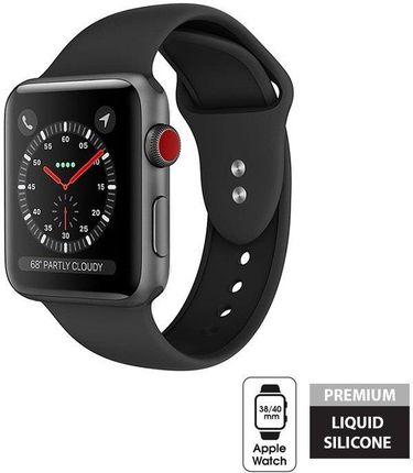 Crong Liquid Band - Pasek Apple Watch 38/40 mm (czarny)
