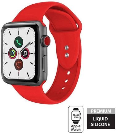 Crong Liquid Band - Pasek Apple Watch 38/40 mm (czerwony)