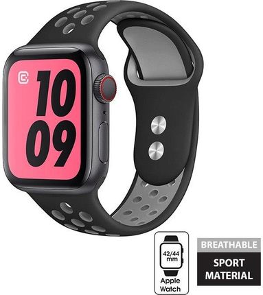 Crong Duo Sport Band - Pasek Apple Watch 42/44 mm (szary/czarny)