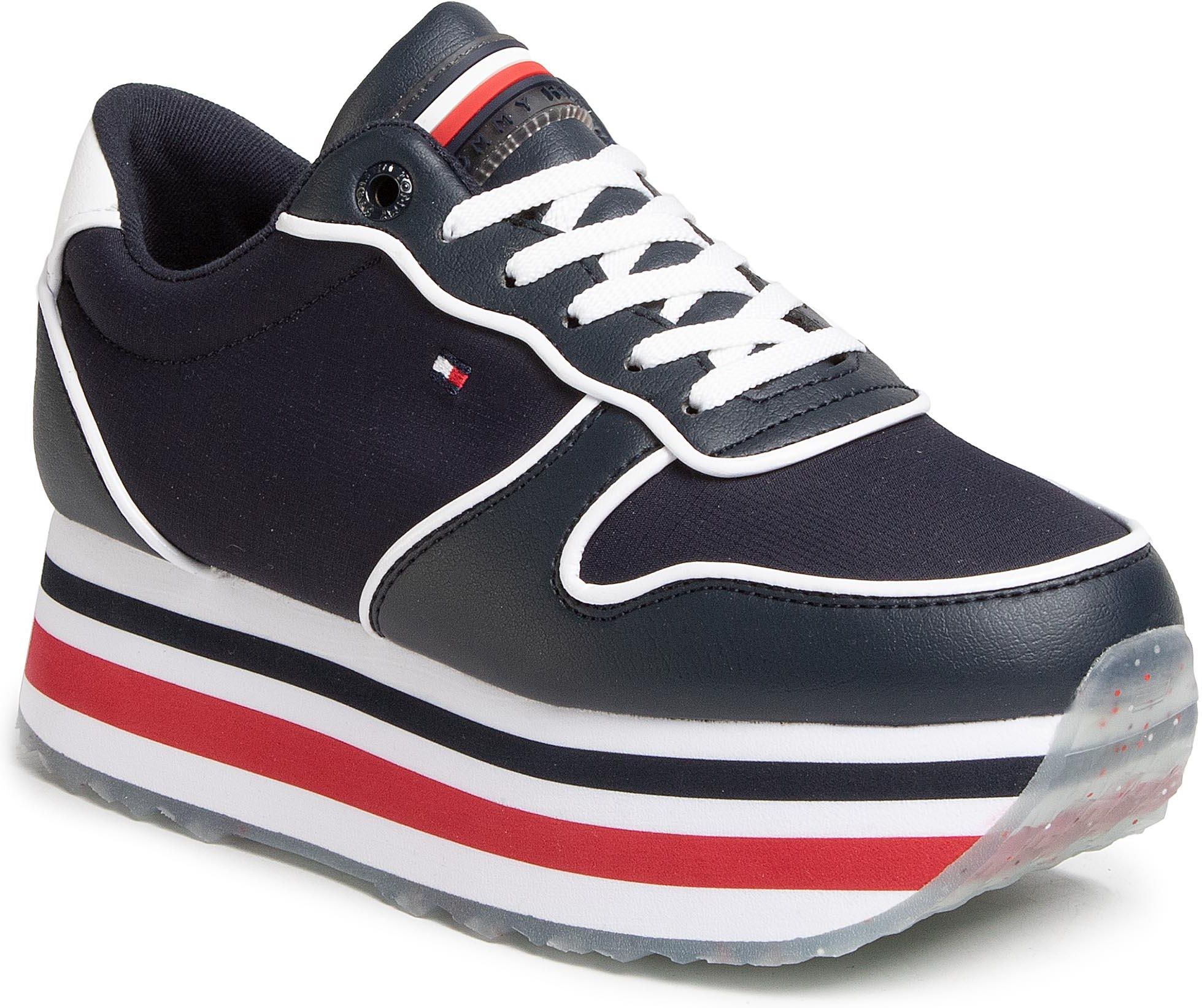 tommy hilfiger piped flatform sneaker