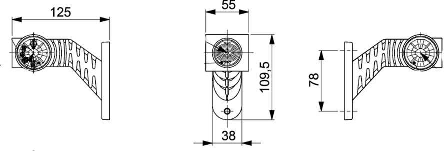 Lampa Przyczepy Lawety Obrysówka Obrysowa 12/24 2X