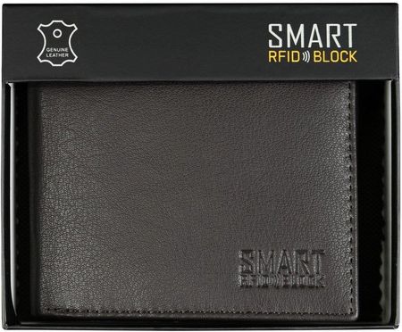 Antykradzieżowy portfel młodzieżowy z ochroną RFID brąz SM-901GBR