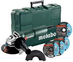 Metabo W 750-125 Set w walizce + 3 tarcze Novorapid Inox (603605680)
