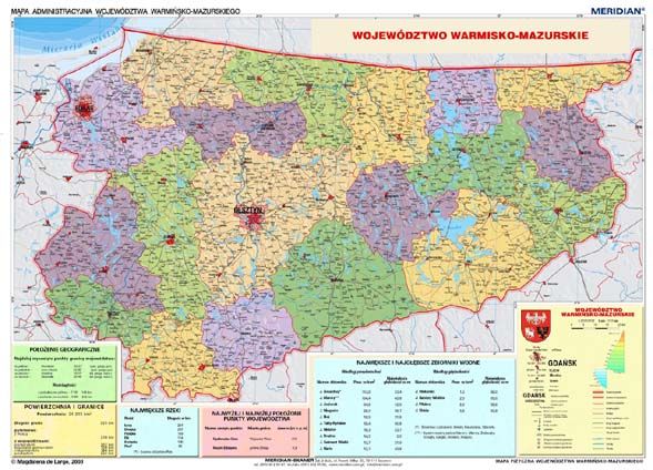 Wojew dztwo Warmi sko mazurskie Mapa Administracyjna Meridian Ceny wojew-dztwo-warmi-sko-mazurskie-mapa-administracyjna-meridian-ceny