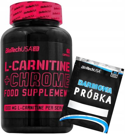 Biotech L-Carnitine + Chrome For Her 60Kaps Reduktor tłuszczu - Ceny i  opinie