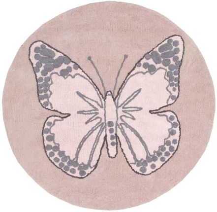 Lorena Canals Dywan bawełniany Butterfly Nude Ø 160cm